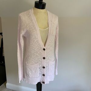 Powder pink long cardigan